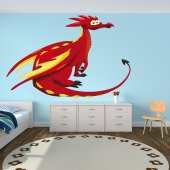 Autocolante decorativo infantil dragón