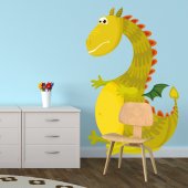 Autocolante decorativo infantil dragón