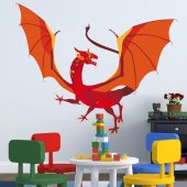 Autocolante decorativo infantil dragón