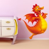 Autocolante decorativo infantil dragón