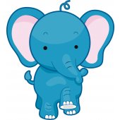 Autocolante decorativo infantil elefante