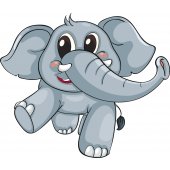 Autocolante decorativo infantil elefante