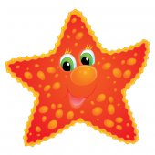 Autocolante decorativo infantil estrela do mar
