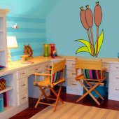 Autocolante decorativo infantil flores