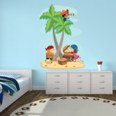 Autocolante decorativo infantil ilha do tesouro