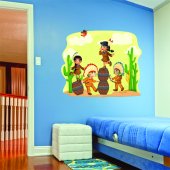 Autocolante decorativo infantil indiano