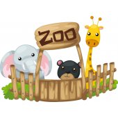 Autocolante decorativo infantil jardim zoológico
