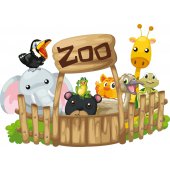 Autocolante decorativo infantil jardim zoológico