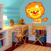 Autocolante decorativo infantil leão