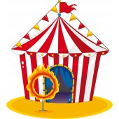 Autocolante decorativo infantil lona do circo