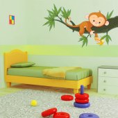 Autocolante decorativo infantil macacos