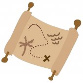 Autocolante decorativo infantil mapa do tesouro