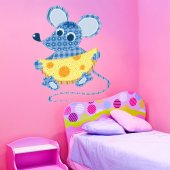 Autocolante decorativo infantil mouse