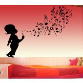 Autocolante decorativo infantil música