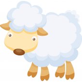 Autocolante decorativo infantil ovelha