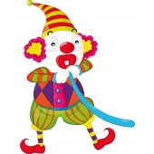 Autocolante decorativo infantil palhaço