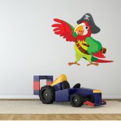 Autocolante decorativo infantil papagaio