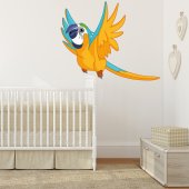 Autocolante decorativo infantil papagaio