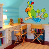 Autocolante decorativo infantil pássaro