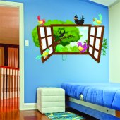 Autocolante decorativo infantil pássaro