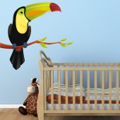 Autocolante decorativo infantil pássaro