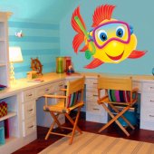 Autocolante decorativo infantil peixe