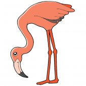 Autocolante decorativo infantil Pink Flamingo