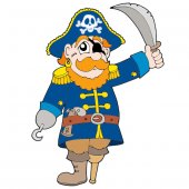 Autocolante decorativo infantil pirata