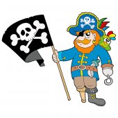 Autocolante decorativo infantil pirata