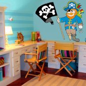 Autocolante decorativo infantil pirata