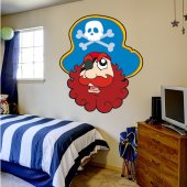 Autocolante decorativo infantil pirata