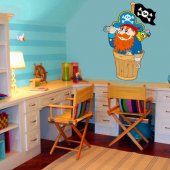 Autocolante decorativo infantil pirata