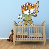 Autocolante decorativo infantil pirata