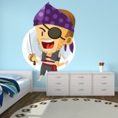 Autocolante decorativo infantil pirata