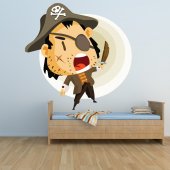 Autocolante decorativo infantil pirata