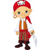 Autocolante decorativo infantil pirata