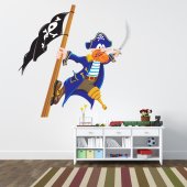 Autocolante decorativo infantil pirata