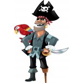 Autocolante decorativo infantil pirata