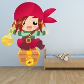 Autocolante decorativo infantil pirata