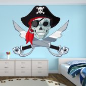 Autocolante decorativo infantil pirata