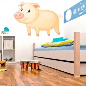 Autocolante decorativo infantil porco