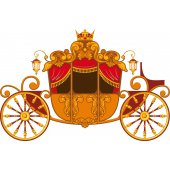 Autocolante decorativo infantil Princesa carro