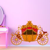 Autocolante decorativo infantil Princesa carro