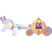 Autocolante decorativo infantil Princesa carro