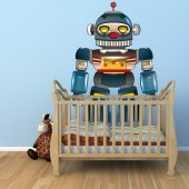 Autocolante decorativo infantil robôs