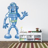 Autocolante decorativo infantil robôs