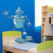 Autocolante decorativo infantil robôs