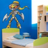 Autocolante decorativo infantil robôs