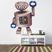 Autocolante decorativo infantil robôs