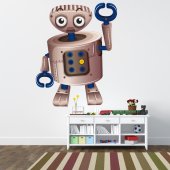 Autocolante decorativo infantil robôs